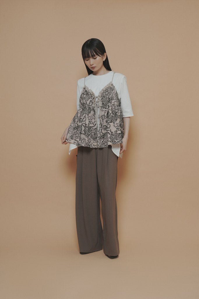 【CYAN 2027 SS VOL.1】フロッキーペイズリーキャミ - 3月中旬頃発送 - Champdelarose