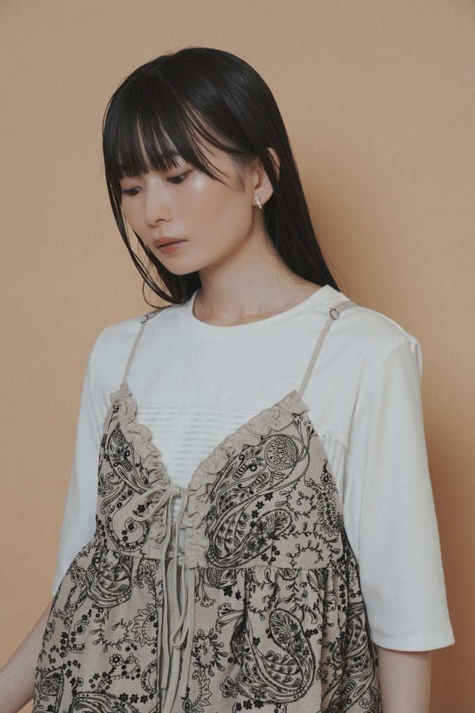 【CYAN 2027 SS VOL.1】フロッキーペイズリーキャミ - 3月中旬頃発送 - Champdelarose