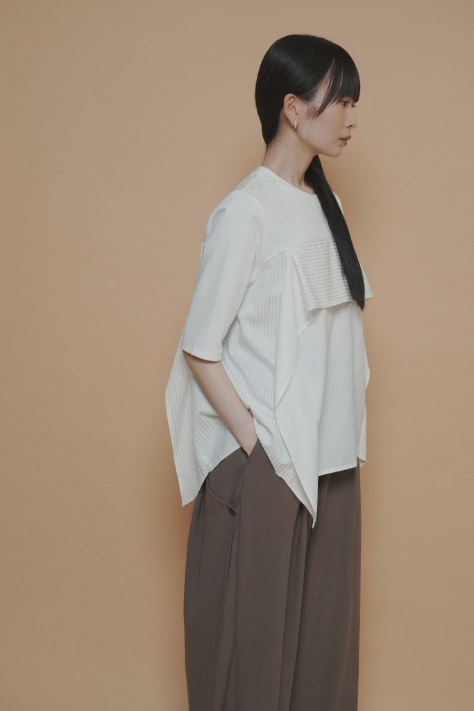 【CYAN 2027 SS VOL.1】サッカーストライプコンビTOPS - 3月中旬頃発送 - Champdelarose