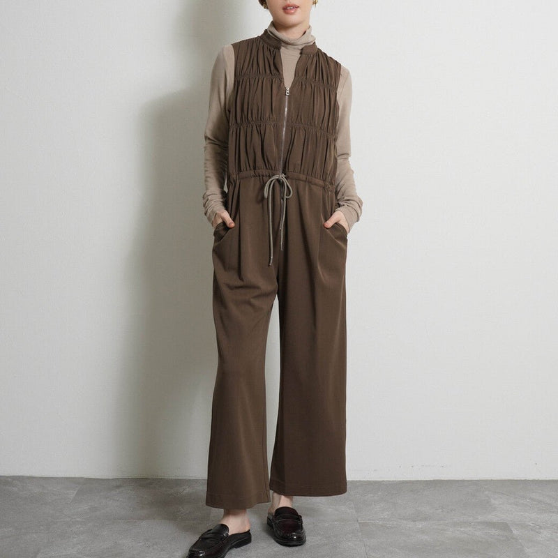 【CYAN tokyo 2026 AW VOL.1】ティアードスキッパーサロペット - Champdelarose