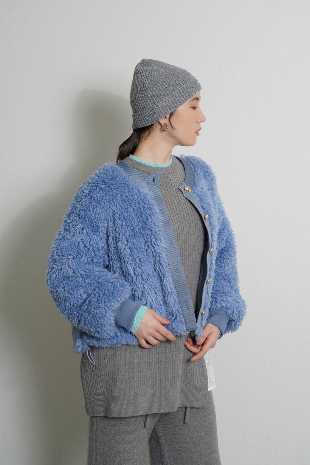 【CYAN tokyo 2026 AW VOL.1】シャギーボアドロストブルゾン - Champdelarose