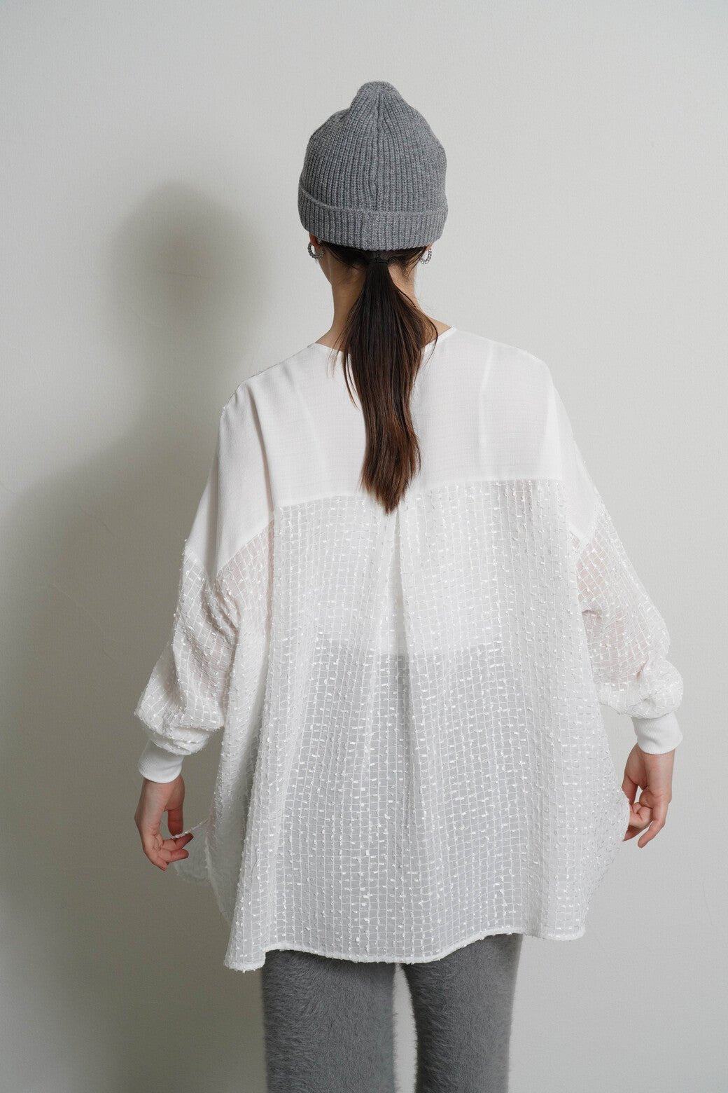 【CYAN tokyo 2026 AW VOL.1】ループカットシアジャガードヘンリー - Champdelarose