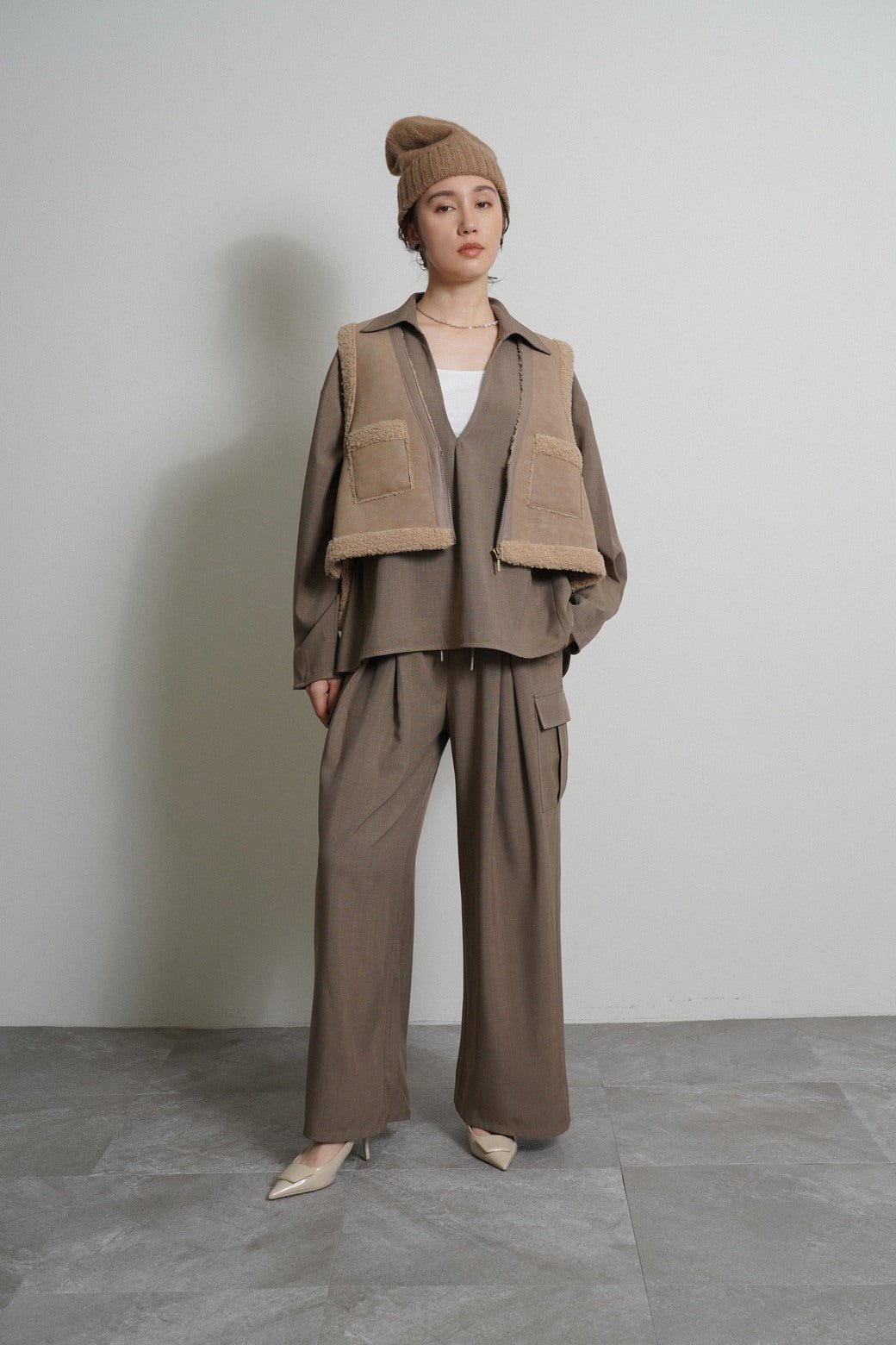 【CYAN tokyo 2026 AW VOL.1】レイヤーウエストクロスタックカーゴ - Champdelarose