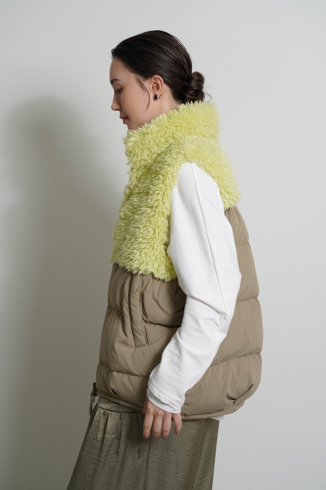 【CYAN tokyo 2026 AW VOL.1】シャギーボアコンビダウンベスト - Champdelarose