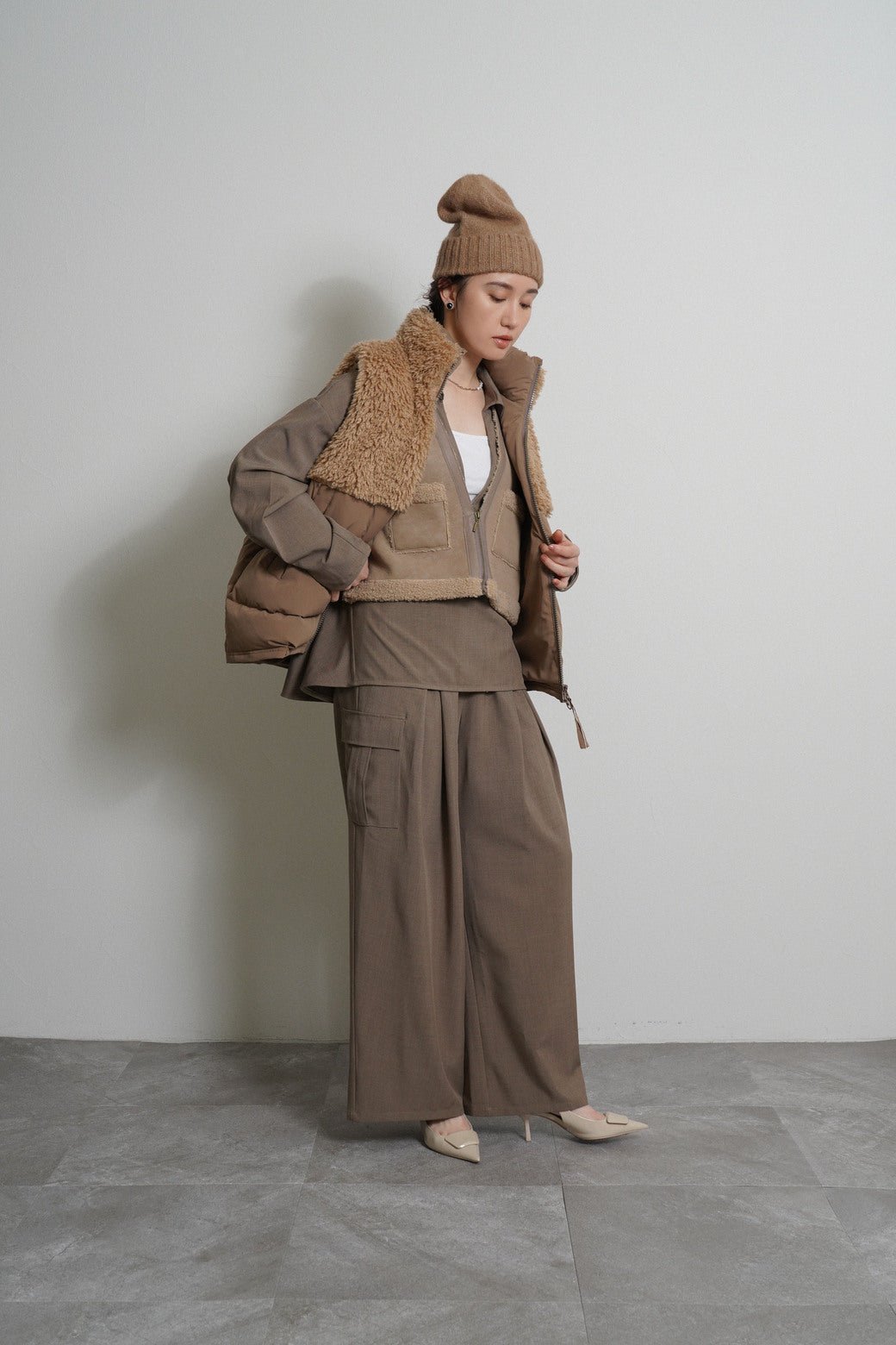 【CYAN tokyo 2026 AW VOL.1】バックオーバームートンベスト - Champdelarose