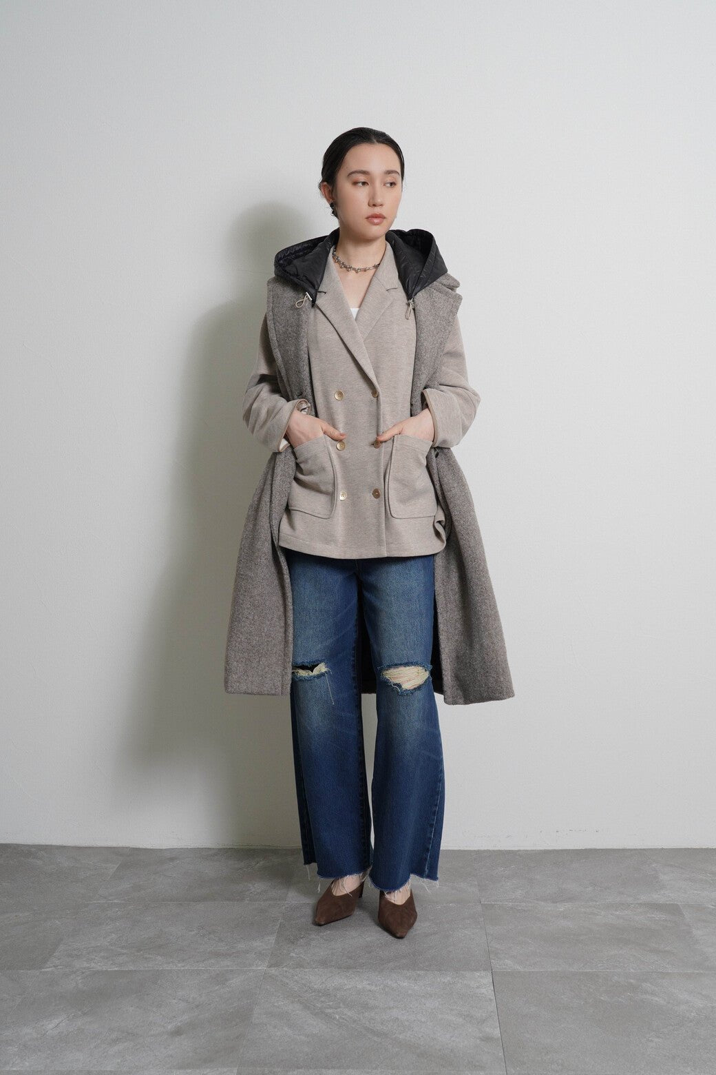 【CYAN tokyo 2026 AW VOL.1】クラッシュデニムヴィンテージワイド - Champdelarose