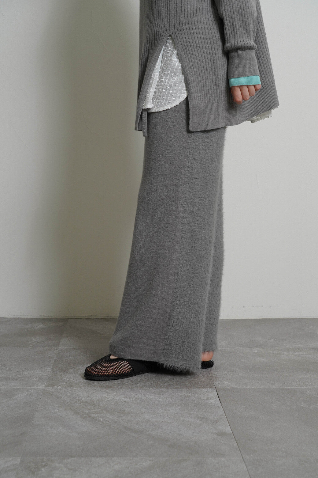 【CYAN tokyo 2026 AW VOL.1】シャギーコンビニットワイド - Champdelarose