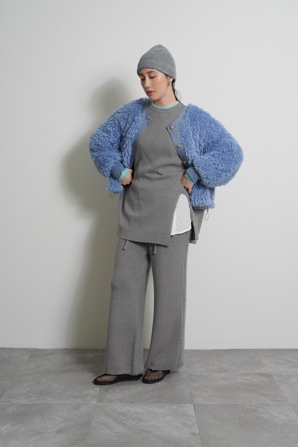 【CYAN tokyo 2026 AW VOL.1】シャギーボアドロストブルゾン - Champdelarose