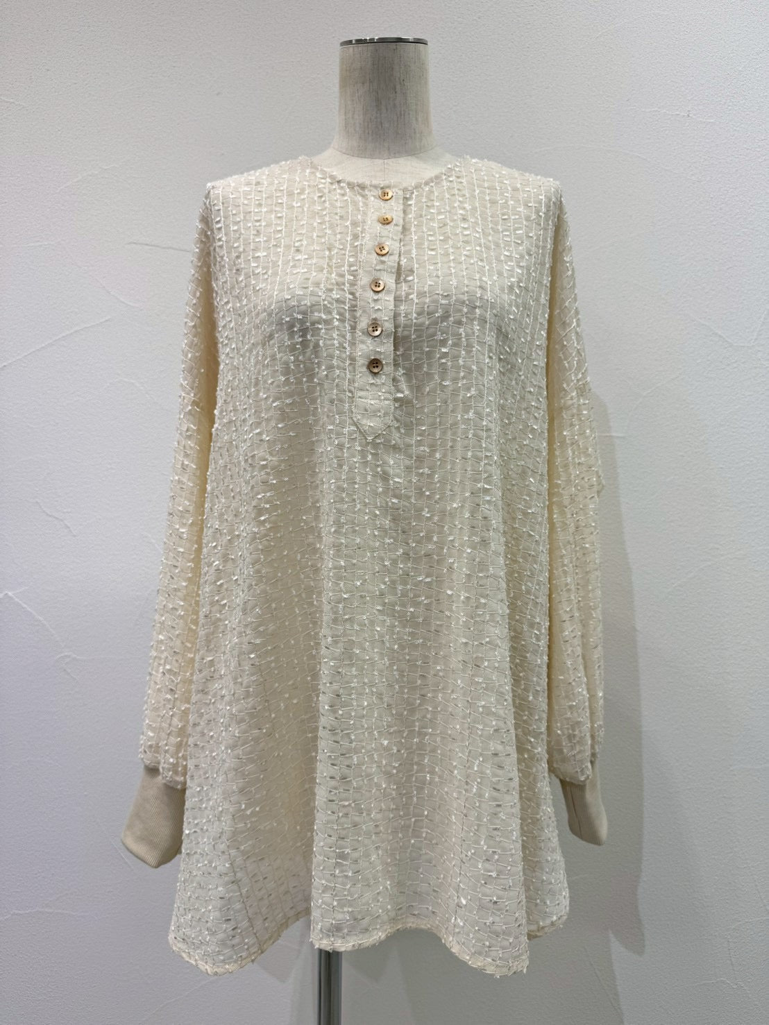 【CYAN tokyo 2026 AW VOL.1】ループカットシアジャガードヘンリー - Champdelarose