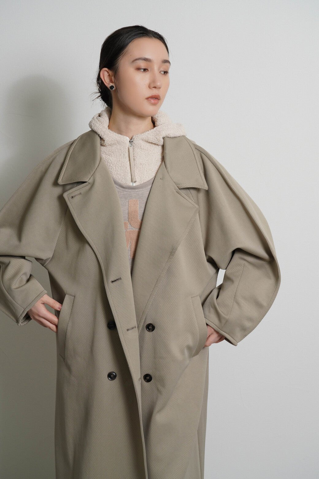 【CYAN tokyo 2026 AW VOL.1】ピンスリーブBIGカルゼコート - Champdelarose