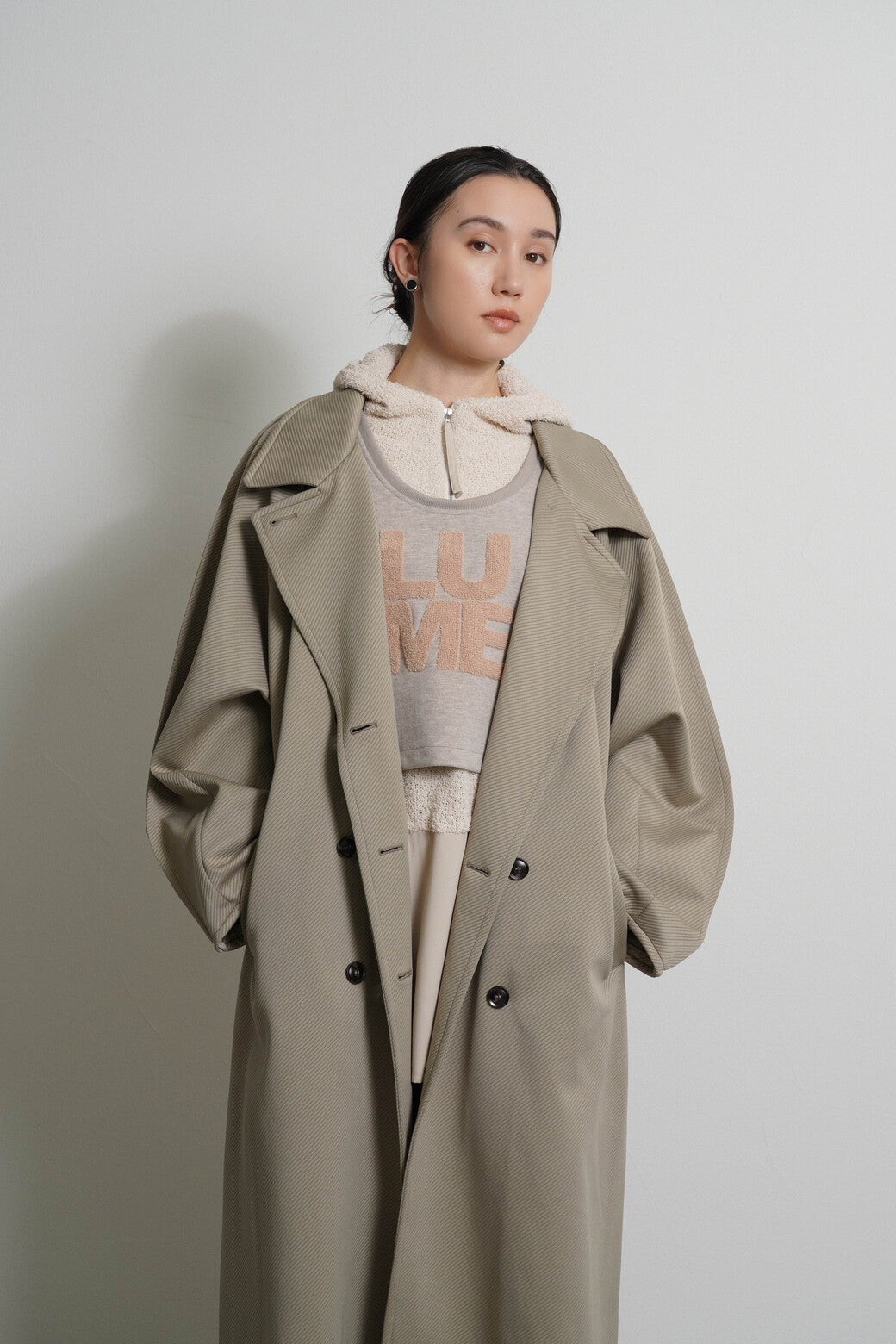 【CYAN tokyo 2026 AW VOL.1】ピンスリーブBIGカルゼコート - Champdelarose