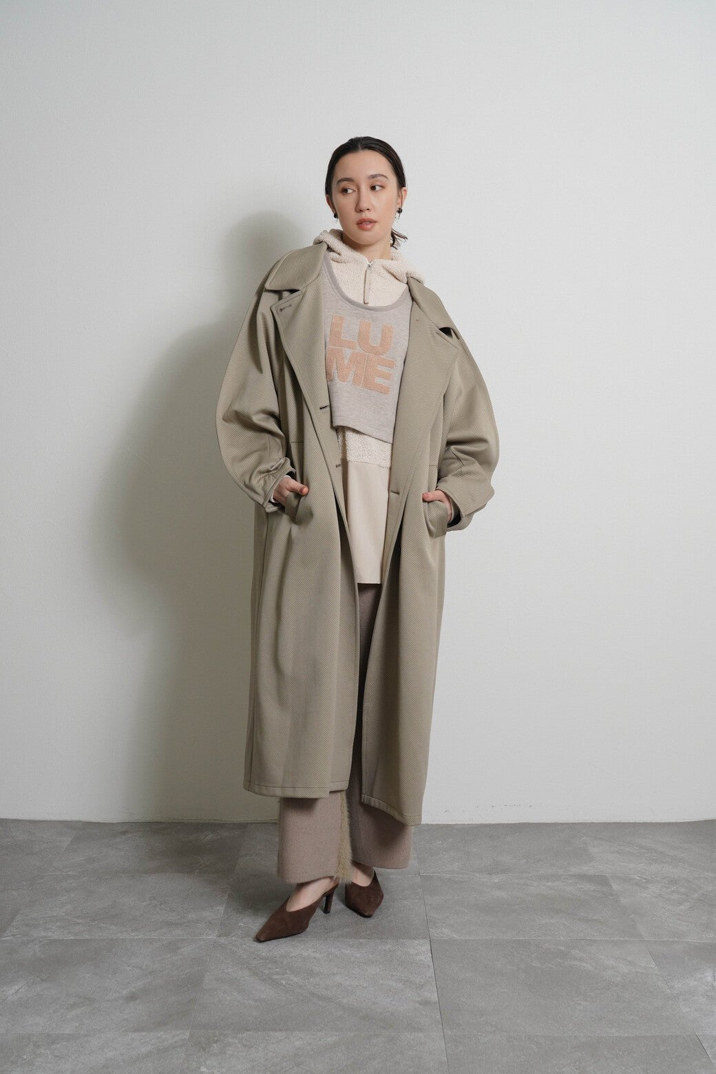 【CYAN tokyo 2026 AW VOL.1】ピンスリーブBIGカルゼコート - Champdelarose