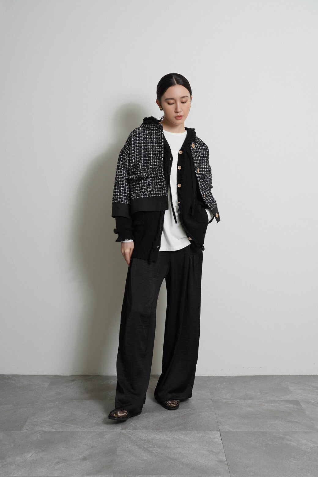 【CYAN tokyo 2026 AW VOL.1】ハーフスリーブツイードJK - Champdelarose