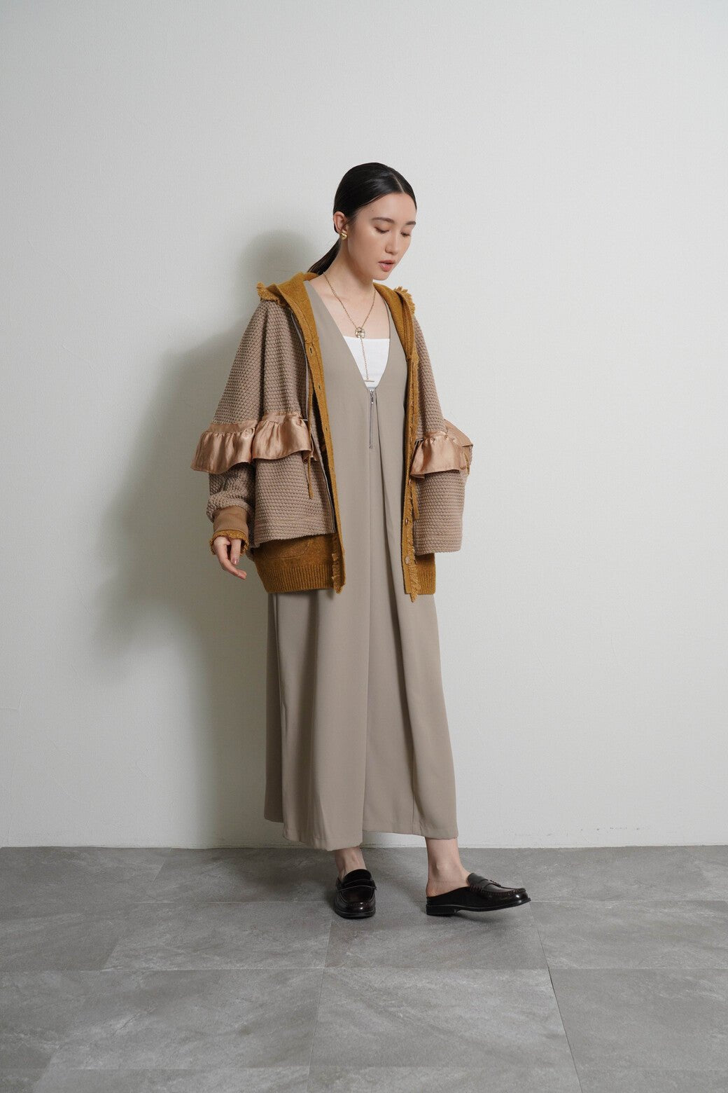 【CYAN tokyo 2026 AW VOL.1】オーバータックジョーゼットOP - Champdelarose