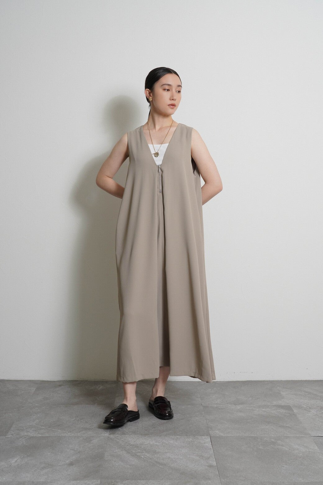 【CYAN tokyo 2026 AW VOL.1】オーバータックジョーゼットOP - Champdelarose