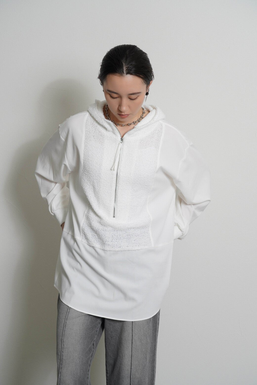 【CYAN tokyo 2026 AW VOL.1】パイルフーディスリットPO - Champdelarose