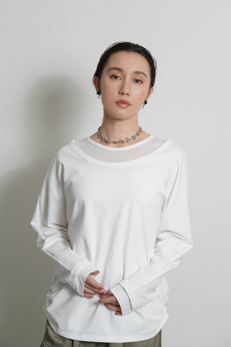 【CYAN tokyo 2026 AW VOL.1】レイヤーネックドルマンTOPS - Champdelarose