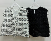 【Dignite collier 2026 AW】リボンジャガードジレ - Champdelarose