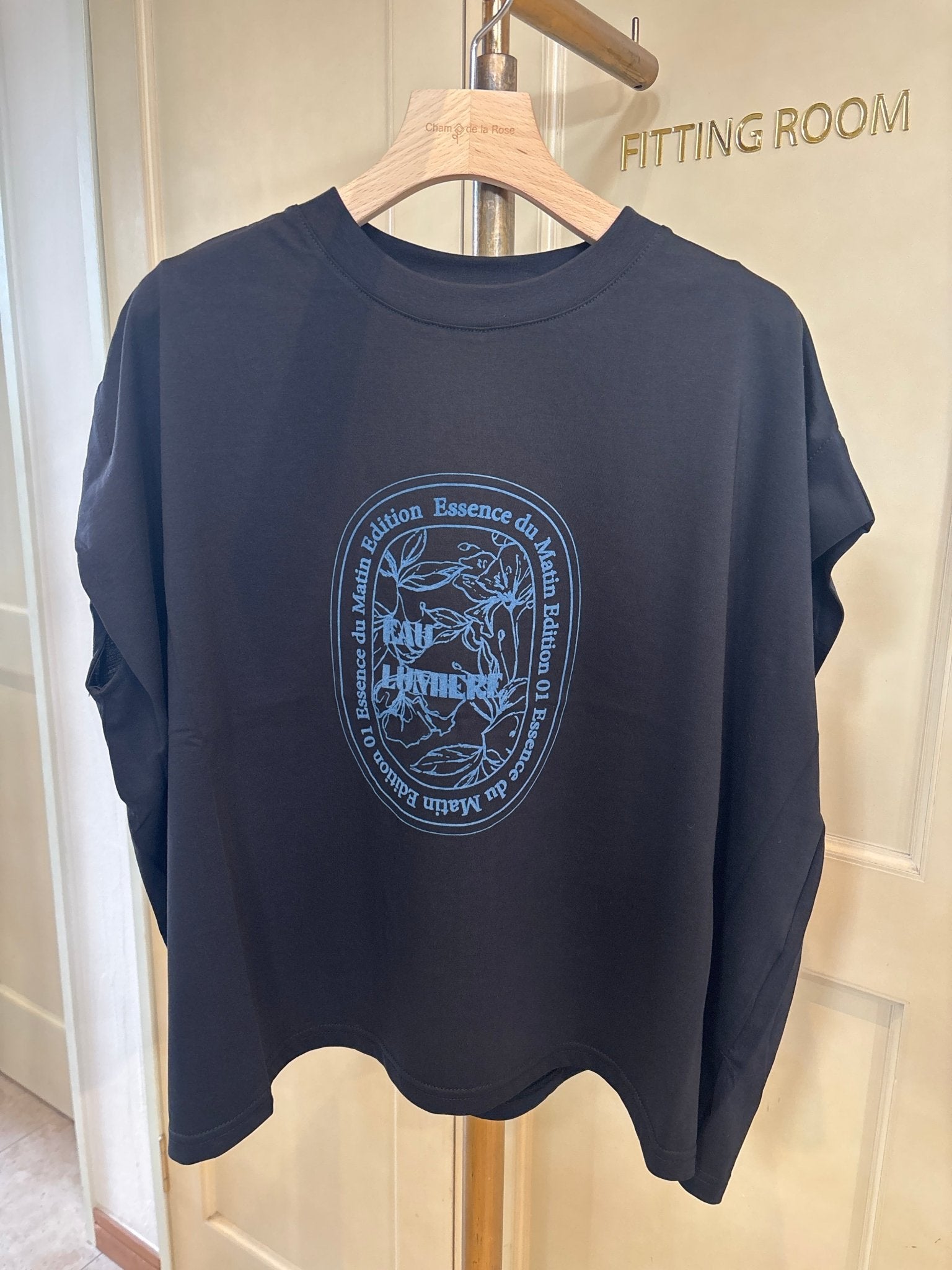 【Dignite Collier】フロッキープリントTシャツ - Champdelarose