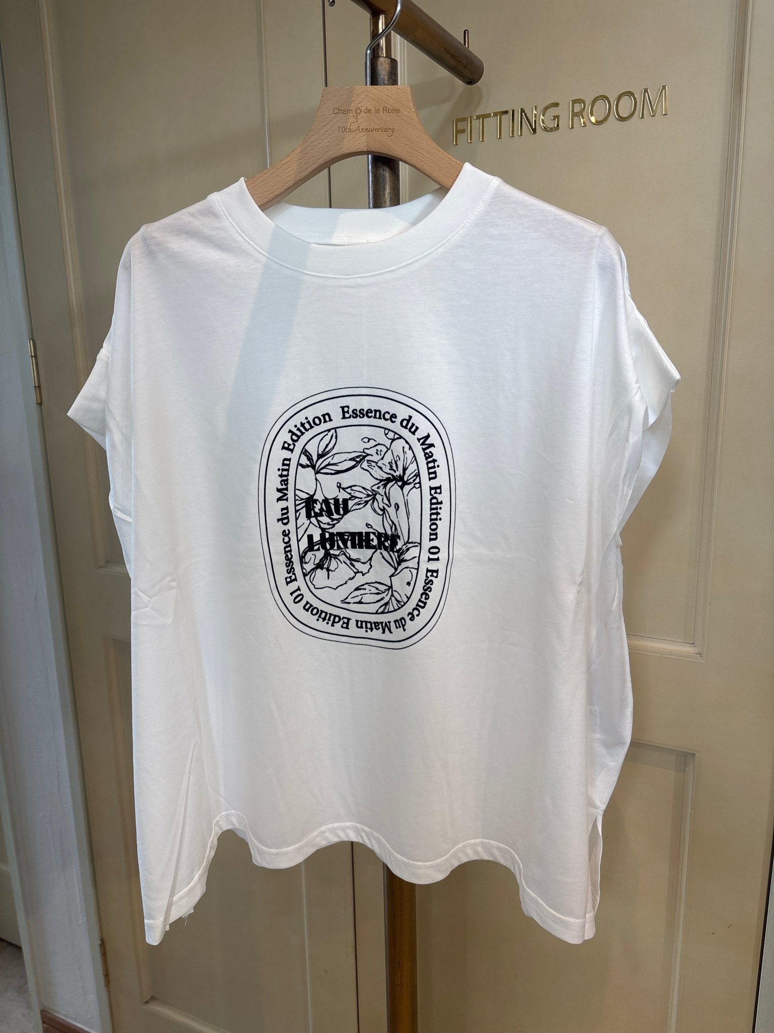 【Dignite Collier】フロッキープリントTシャツ - Champdelarose