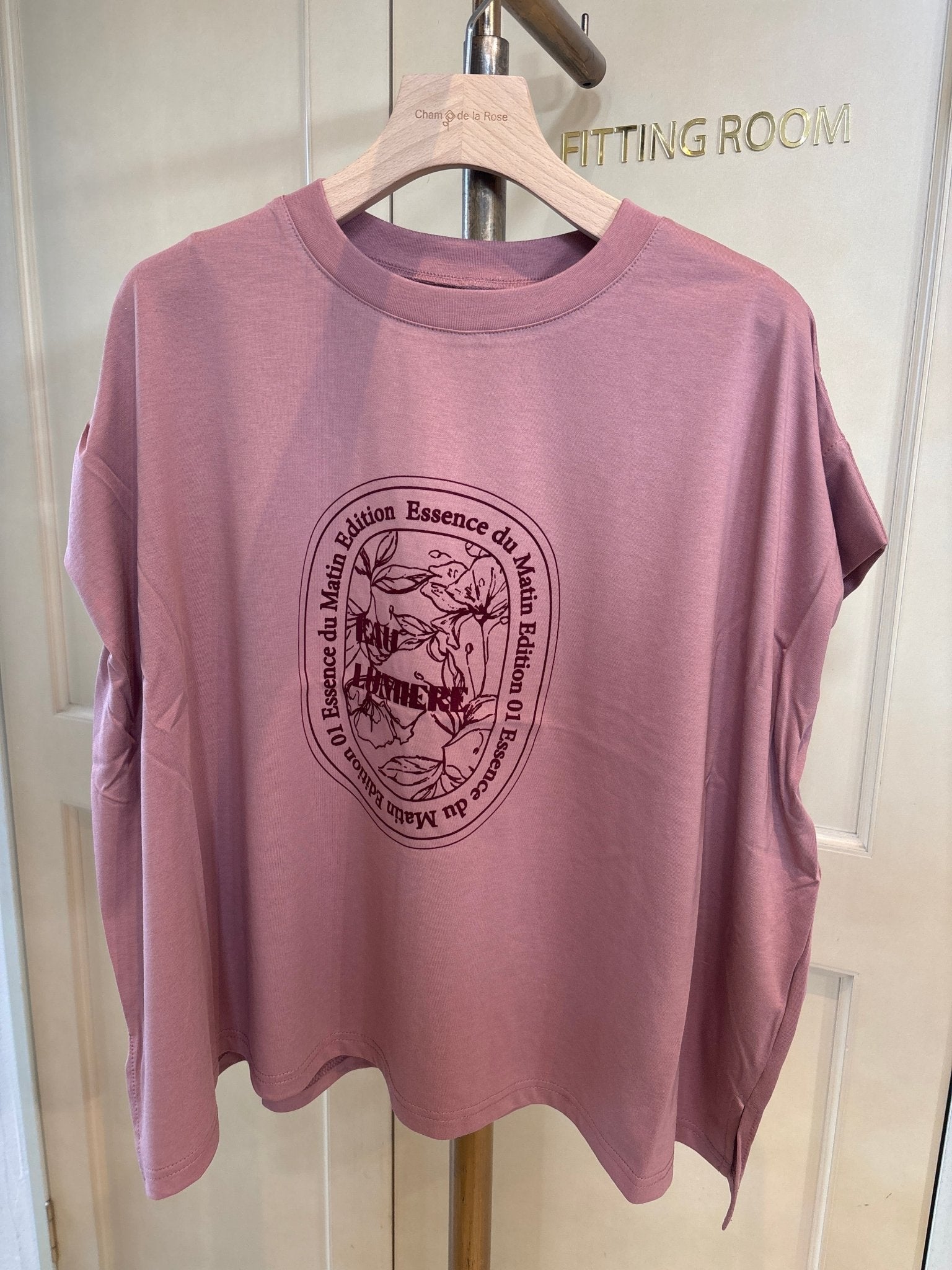 【Dignite Collier】フロッキープリントTシャツ - Champdelarose