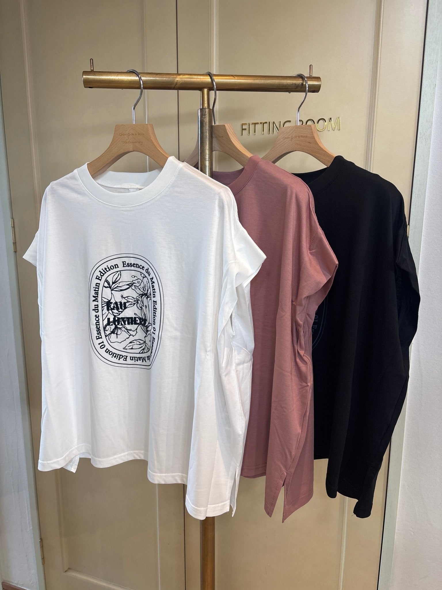【Dignite Collier】フロッキープリントTシャツ - Champdelarose