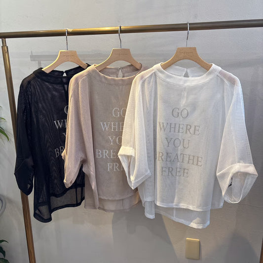 【select】メッシュ半袖プルオーバー