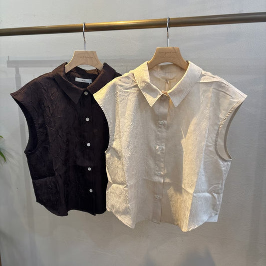 【anuke】Washer Sleeveless Shirts