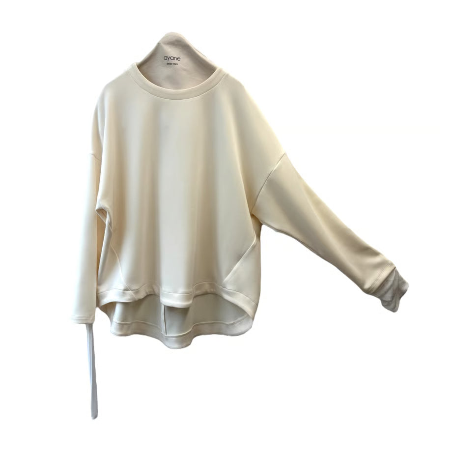 [ayane 2025 WINTER] Bonded sheer knit layered sleeve pullover