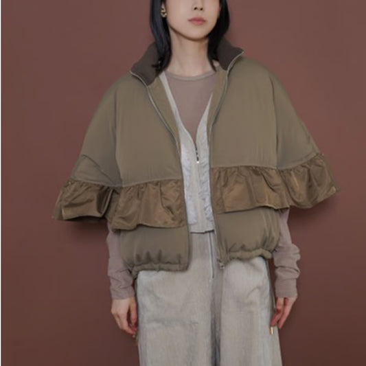 【CYAN 2025 AW vol.2】フリルコンビダウンブルゾン