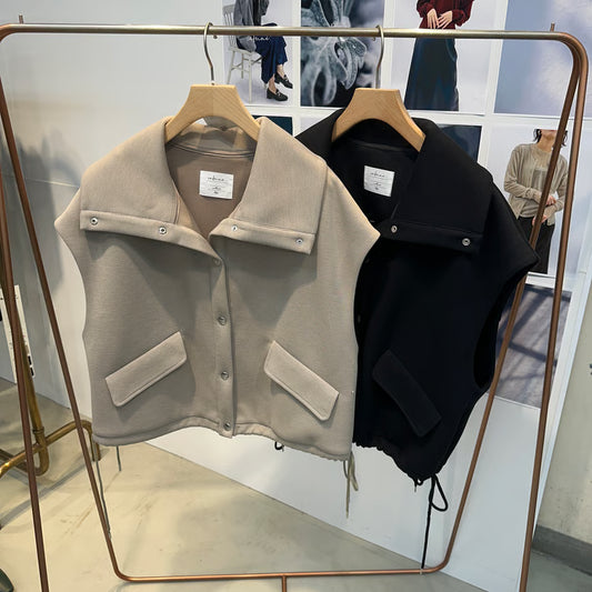 【cafune / PASSIONE 2025 WINTER】sponge jersey stand vest