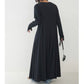 【YENN LIMITED ORDER】SLUB FLARE DRESS