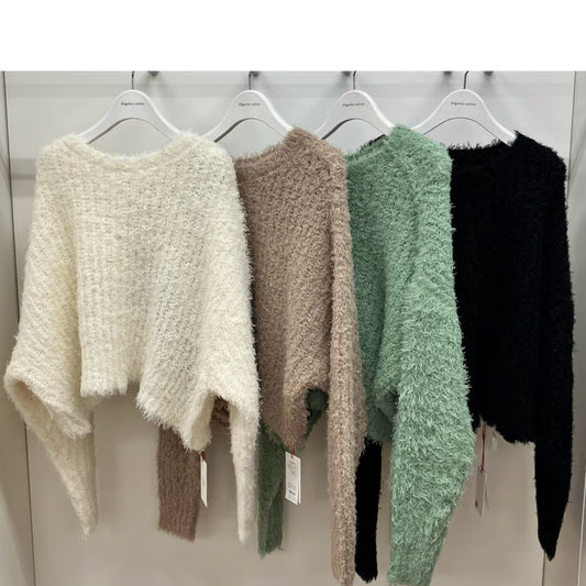 【Dignite collier 2025 AUTUMN/WINTER】変形フェザーニットPO