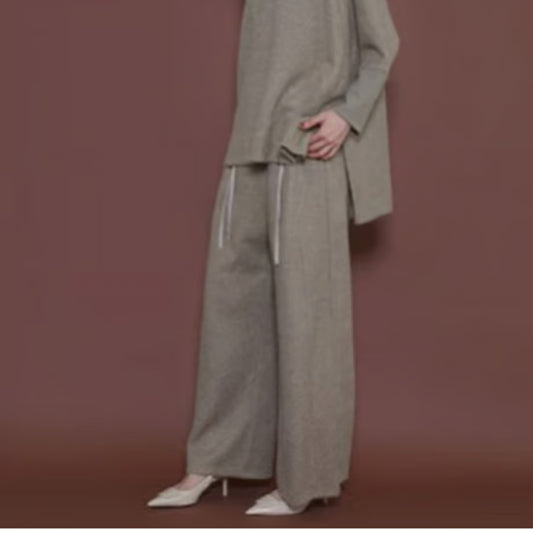 【CYAN 2025 AW vol.2】シャーリングウエストフリンジワイド