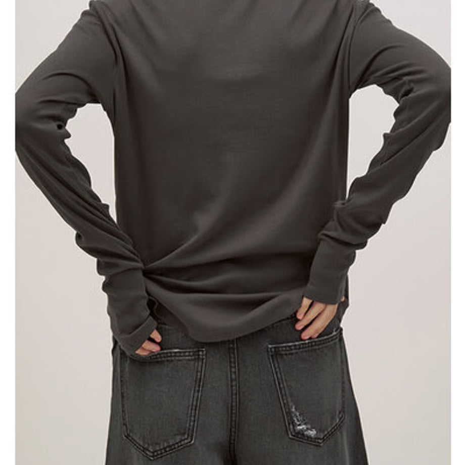 【YENN LIMITED ORDER】COTTON RIB LONG TEE