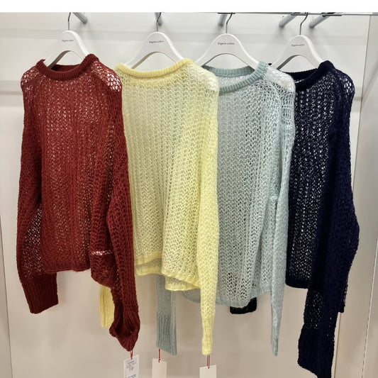 【Dignite collier 2025 AUTUMN/WINTER】シアーモヘアニットPO