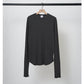 【YENN LIMITED ORDER】COTTON RIB LONG TEE