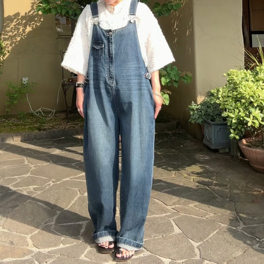 【select】ワークテイストデニムオールインワン