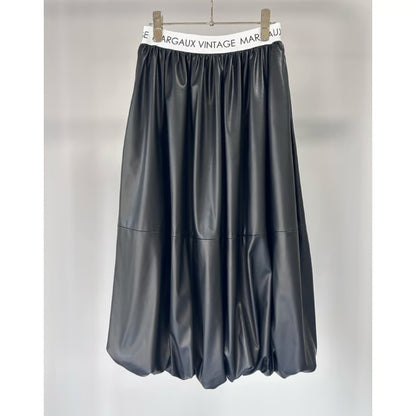 【MARGAUX 2025 WINTER】バルーンレザースカート