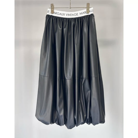 【MARGAUX 2025 WINTER】バルーンレザースカート