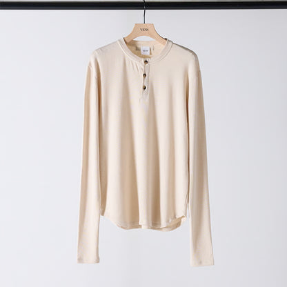 【YENN 2025 AUTUMN/WINTER】HENRY NECK LONG TEE