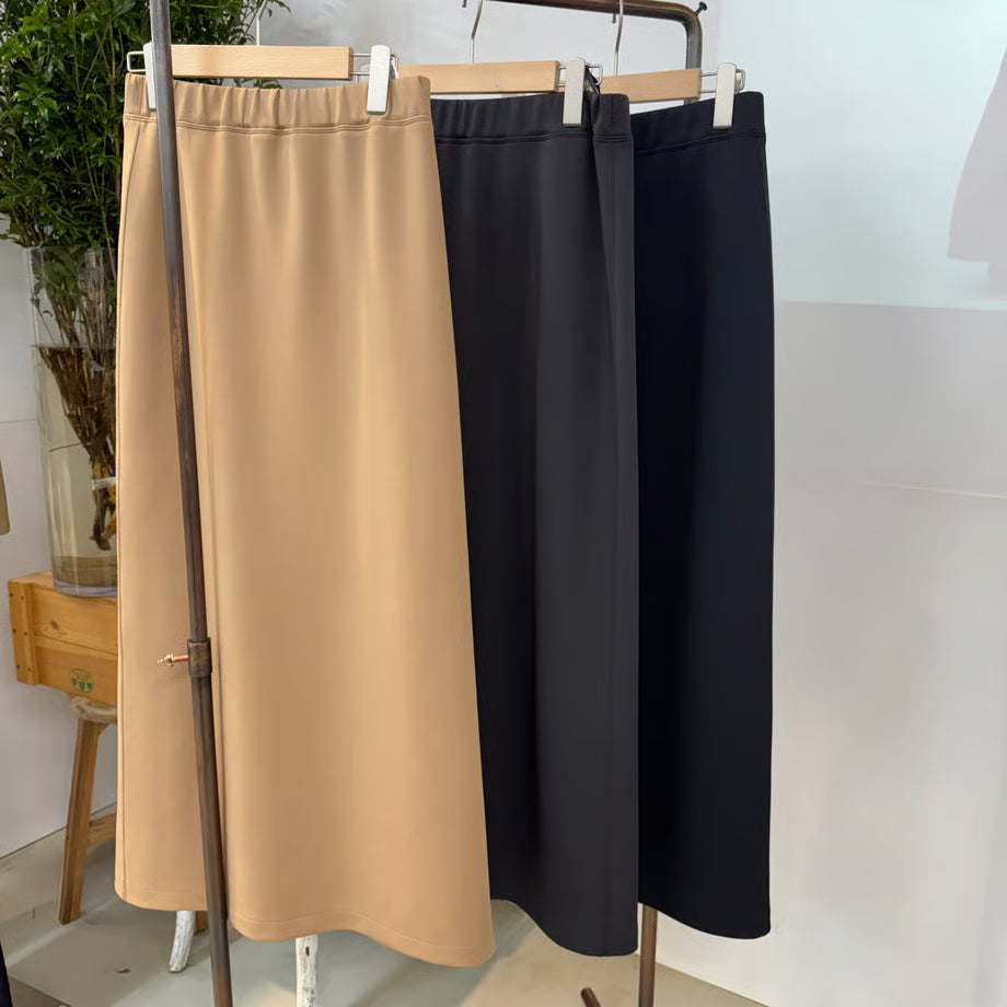 【cafune】double knit back flare skirt
