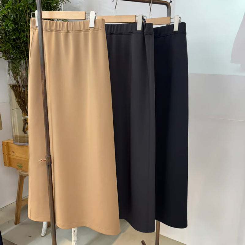 【cafune】double knit back flare skirt