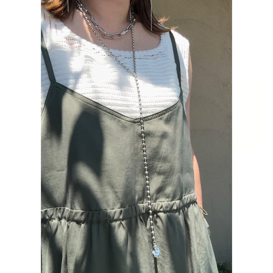 Back in stock! [champdelarose] Necklace with ball chain charm