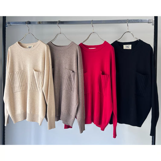 【MARGAUX 2025 WINTER】ビッグポケットニットPO