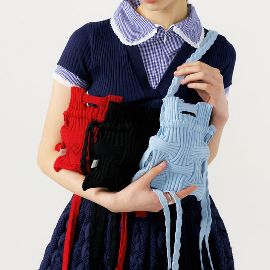 【PLEATS MAMA】MINI CROSS BOW BAG