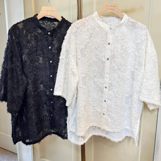 再入荷‼️【select】カットジャガードシャツ