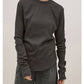 【YENN LIMITED ORDER】COTTON RIB LONG TEE