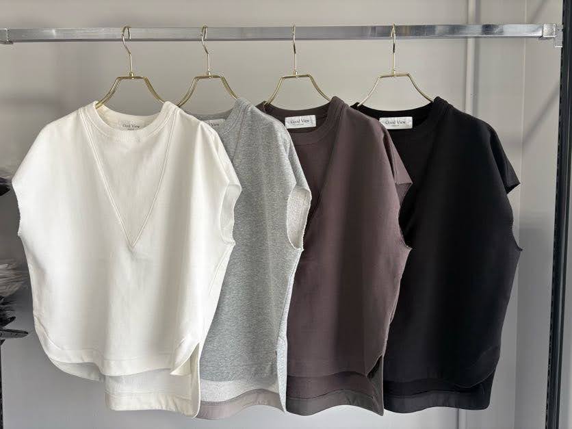 【GOOD VIEW DESIGN 2026 FALL - WINTER】Vガゼット裏毛ノースリーブ - Champdelarose