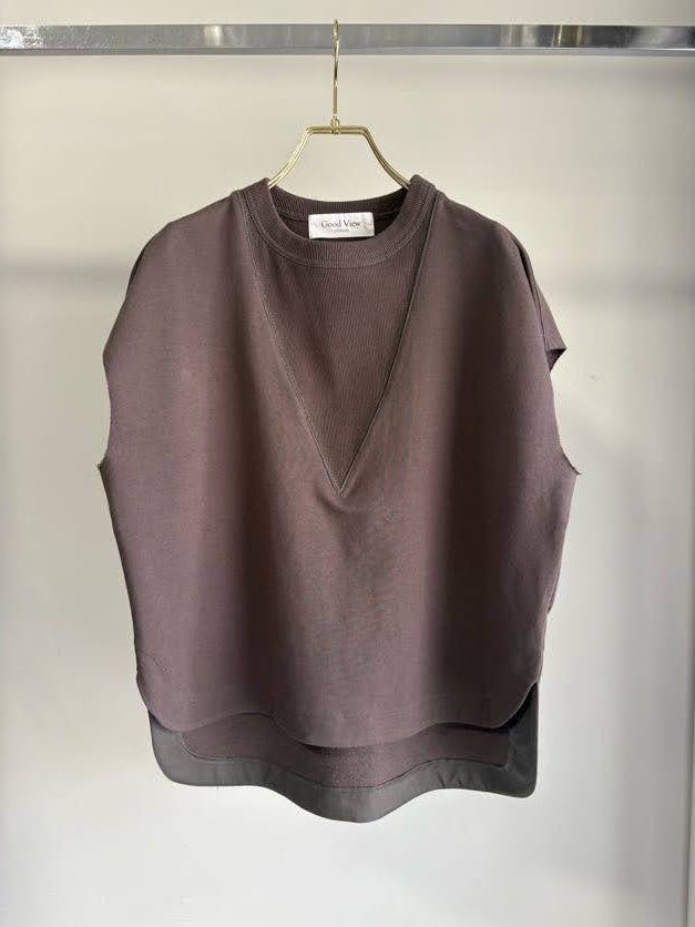 【GOOD VIEW DESIGN 2026 FALL - WINTER】Vガゼット裏毛ノースリーブ - Champdelarose